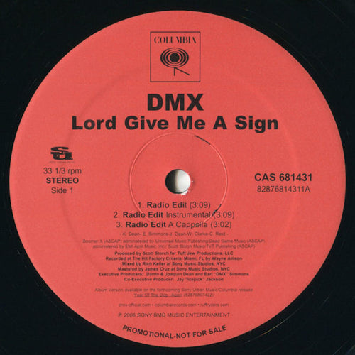 DMX - Lord Give Me A Sign (12", Promo)
