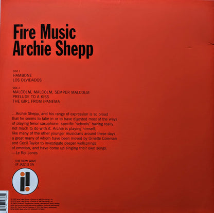 Archie Shepp - Fire Music (LP, Album, RE, 180)