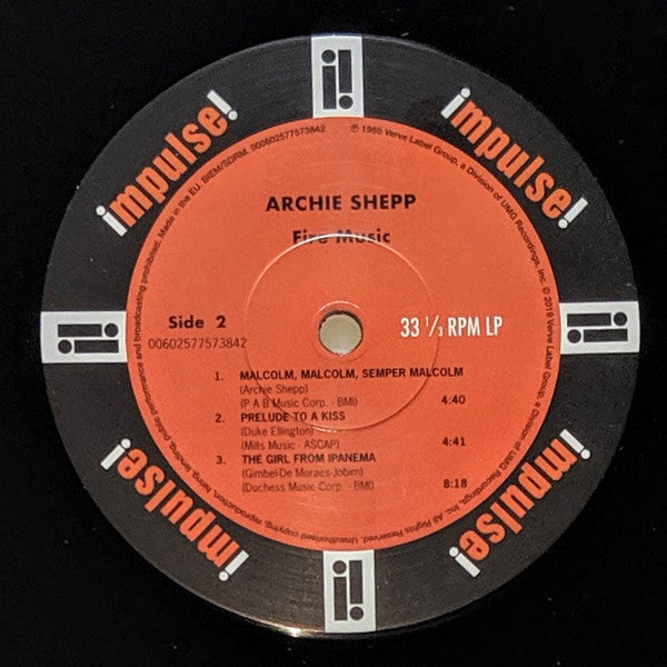 Archie Shepp - Fire Music (LP, Album, RE, 180)