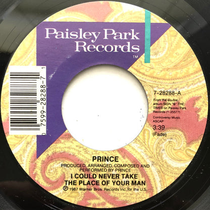 Prince : I Could Never Take The Place Of Your Man (7", Single, All)