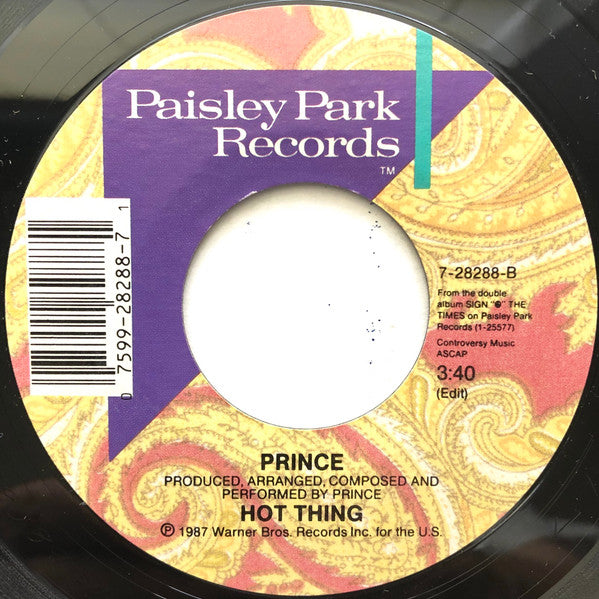 Prince : I Could Never Take The Place Of Your Man (7", Single, All)