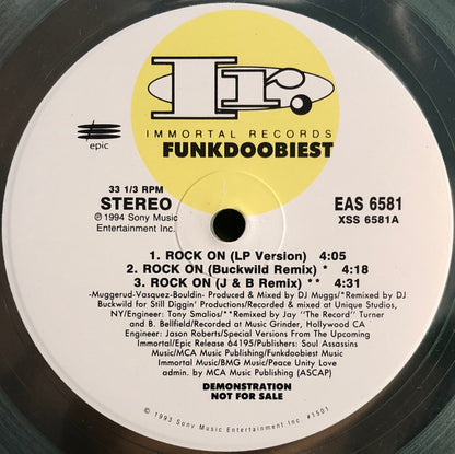 Funkdoobiest - Rock On (12", Promo, Cle)