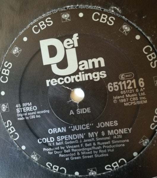 Oran 'Juice' Jones : Cold Spending My $ Money (12")
