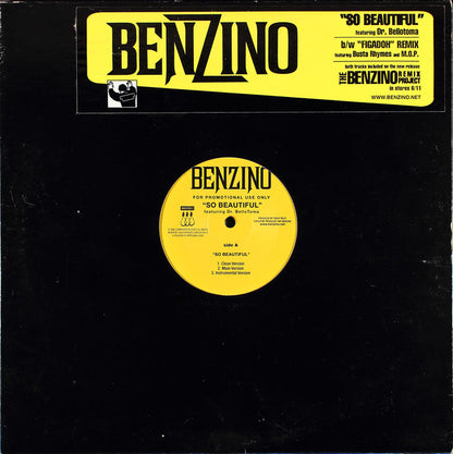 Benzino - So Beautiful b/w Figadoh (Remix) (12", Single, Promo)