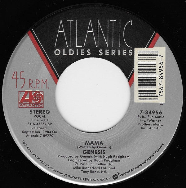 Genesis : Mama / In Too Deep (7", Single)