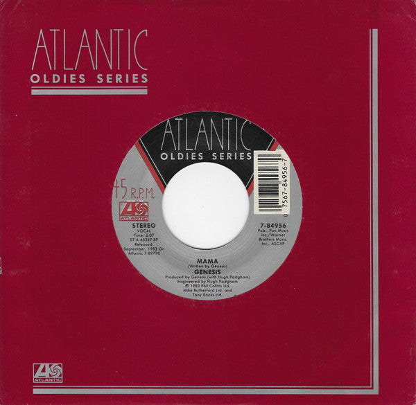 Genesis : Mama / In Too Deep (7", Single)