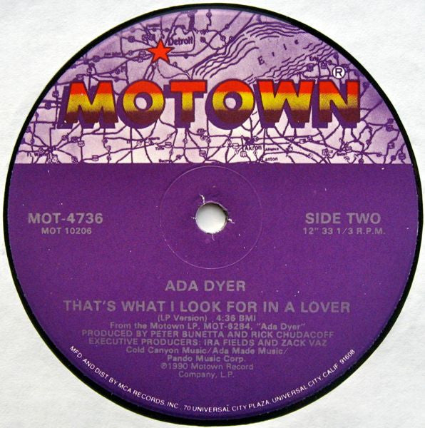 Ada Dyer : That's What I Look For In A Lover (12", Single)