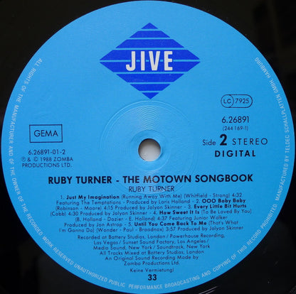 Ruby Turner : The Motown Song Book (LP, Album, Gat)