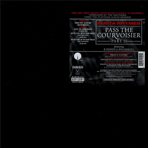 Busta Rhymes Featuring P. Diddy & Pharrell Williams : Pass The Courvoisier Part II (12", Single)