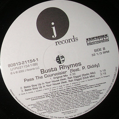 Busta Rhymes Featuring P. Diddy & Pharrell Williams : Pass The Courvoisier Part II (12", Single)