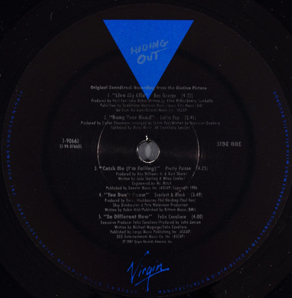 Various : Hiding Out - Original Motion Picture Soundtrack (LP, Comp)