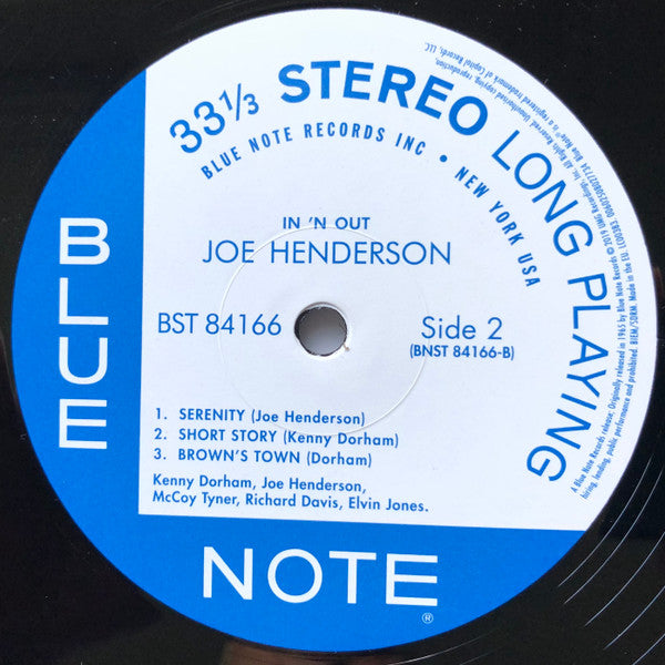 Joe Henderson - In 'N Out (LP, Album, RE, 180)
