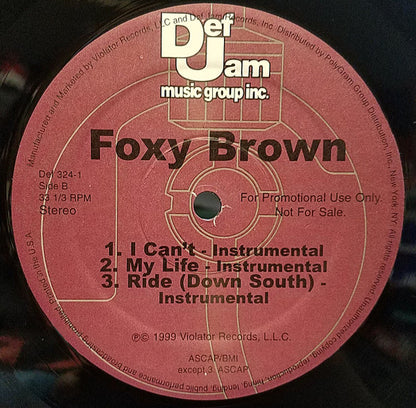 Foxy Brown - I Can't (12", Single, Promo)