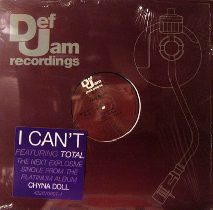 Foxy Brown - I Can't (12", Single, Promo)