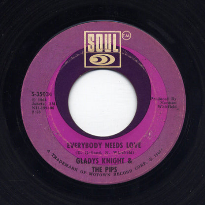Gladys Knight And The Pips : Everybody Needs Love (7", Single, Ame)