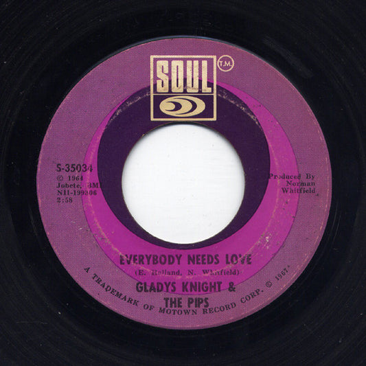 Gladys Knight And The Pips : Everybody Needs Love (7", Single, Ame)