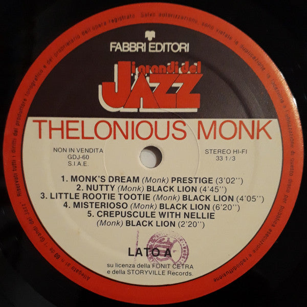Thelonious Monk - Thelonious Monk (LP, Comp, RE)