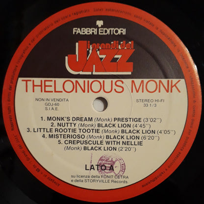 Thelonious Monk - Thelonious Monk (LP, Comp, RE)