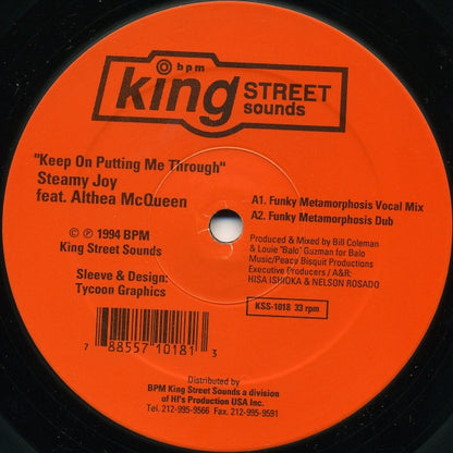 Steamy Joy Feat. Althea McQueen - Keep On Putting Me Through (12")