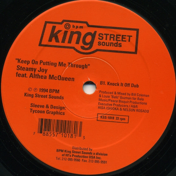 Steamy Joy Feat. Althea McQueen - Keep On Putting Me Through (12")