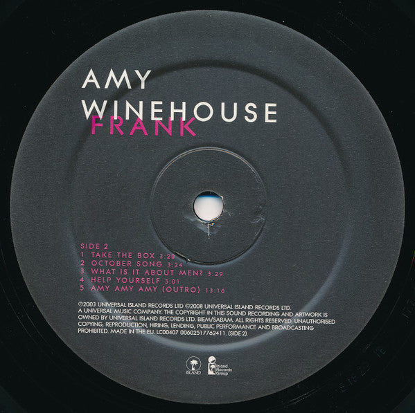 Amy Winehouse : Frank (LP, Album, RE, RM, 180)