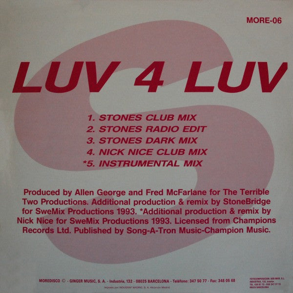 Robin S. : Luv 4 Luv (12")