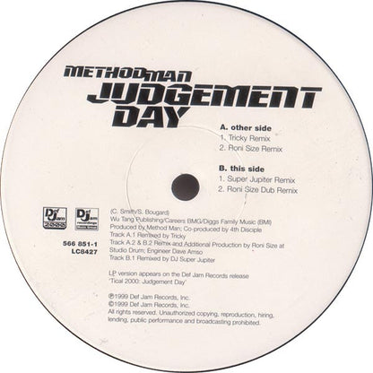 Method Man : Judgement Day (Remixes) (12")