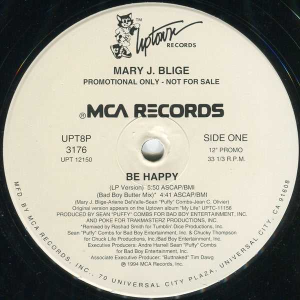 Mary J. Blige - Be Happy (12", Promo)