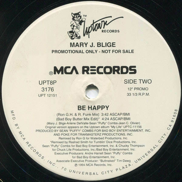 Mary J. Blige - Be Happy (12", Promo)