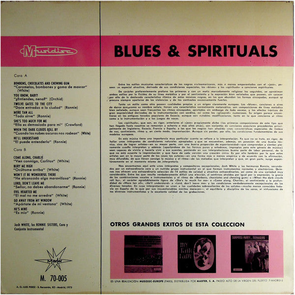 Josh White / The Ronnie Sisters : Blues & Spirituals (LP, Comp)