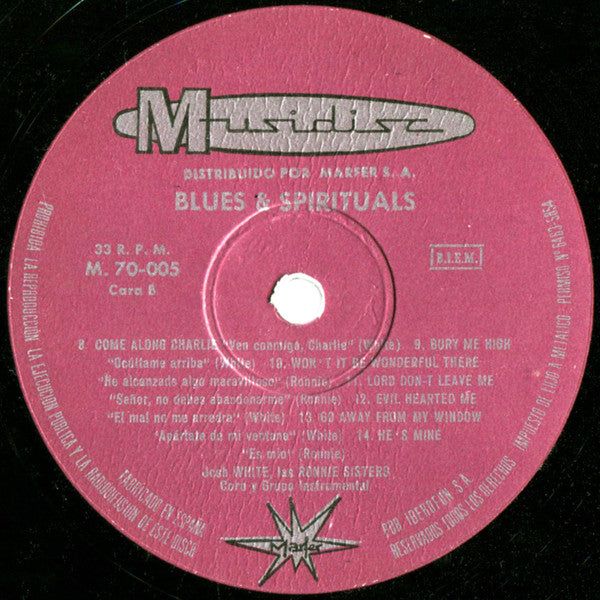 Josh White / The Ronnie Sisters : Blues & Spirituals (LP, Comp)