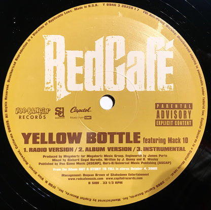 Red Cafe : Bling Blaow B/W Yellow Bottle (12", Single)