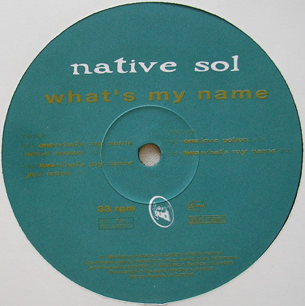 Native Sol : What's My Name (12")