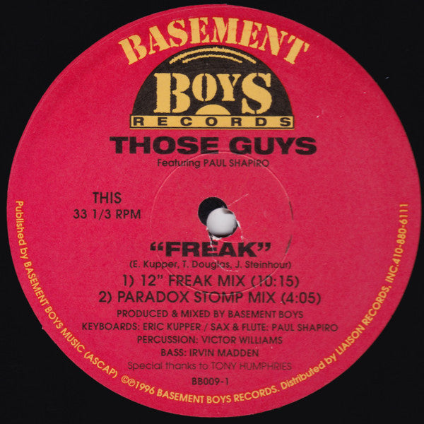 Those Guys Featuring Paul Shapiro : Freak (12", Ltd)