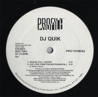 DJ Quik - Jus Lyke Compton (12", Promo)