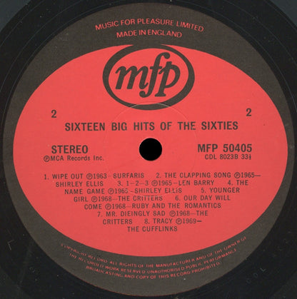 Various : 16 Big Hits Of The 60's (LP, Comp, RE)