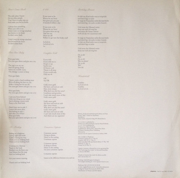 Captain Comatose : Going Out (LP, Album)