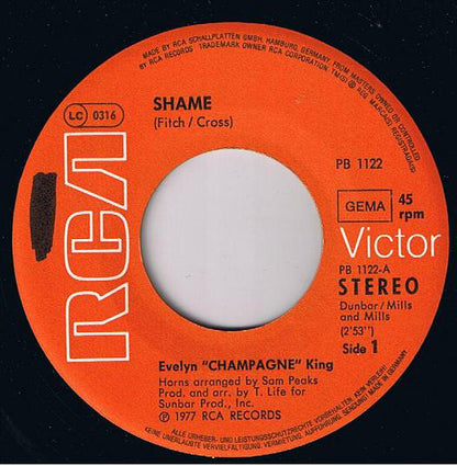 Evelyn King : Shame (7", Single)