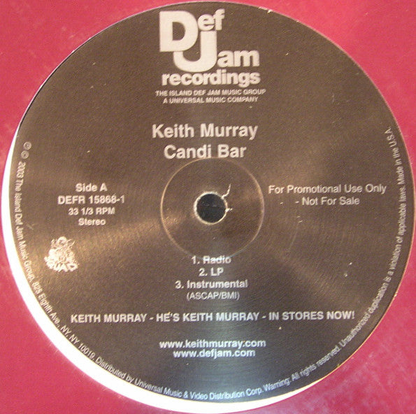 Keith Murray : Candi Bar (12", Promo)