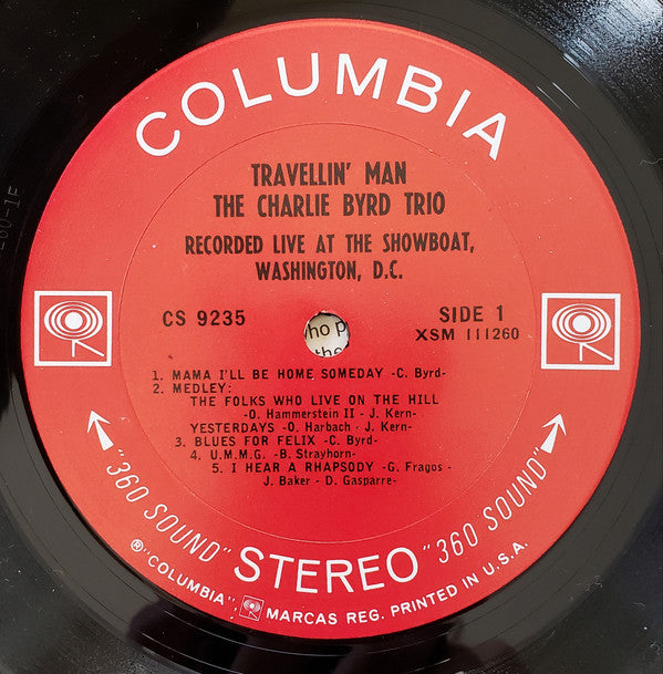 Charlie Byrd Trio : Travellin' Man (LP, Album)