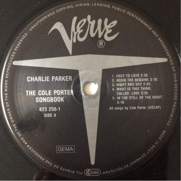 Charlie Parker : The Cole Porter Songbook (LP, Comp, Mono, RE, RM)