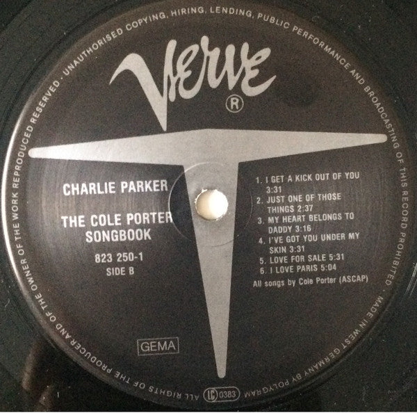Charlie Parker : The Cole Porter Songbook (LP, Comp, Mono, RE, RM)