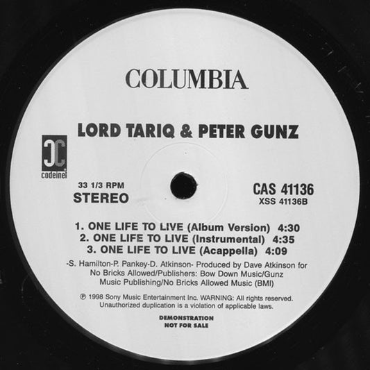 Lord Tariq & Peter Gunz : Startin' Somethin' (12", Promo)