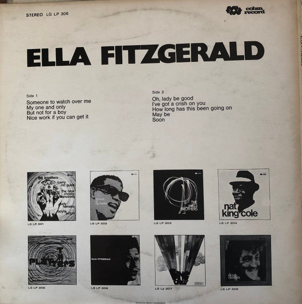 Ella Fitzgerald : Ella Fitzgerald (LP, Album, M/Print)