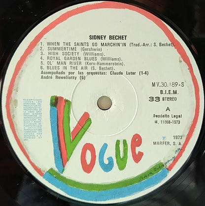 Sidney Bechet : Sidney Bechet (LP, Comp)