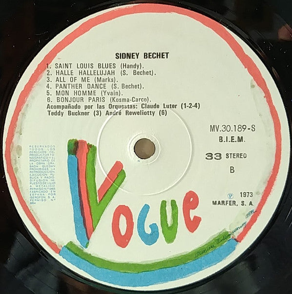 Sidney Bechet : Sidney Bechet (LP, Comp)