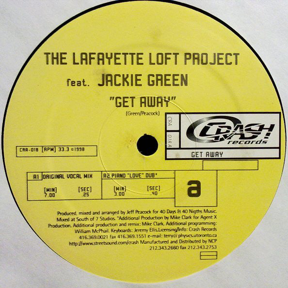 The Lafayette Loft Project Feat. Jackie Green - Get Away (12")