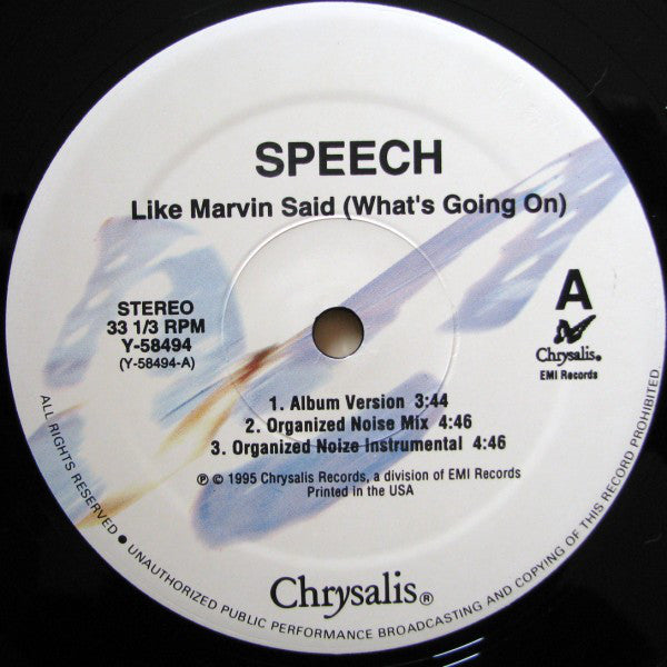 Speech - Like Marvin Said (What's Going On) (12")