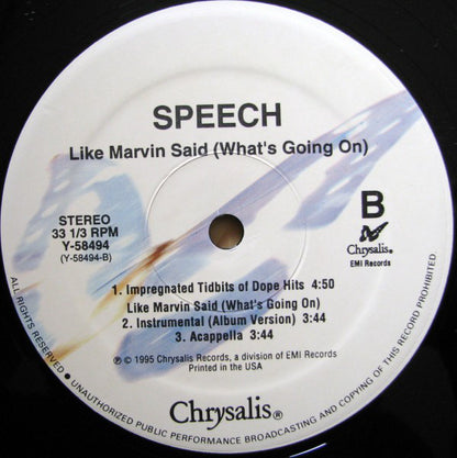 Speech - Like Marvin Said (What's Going On) (12")