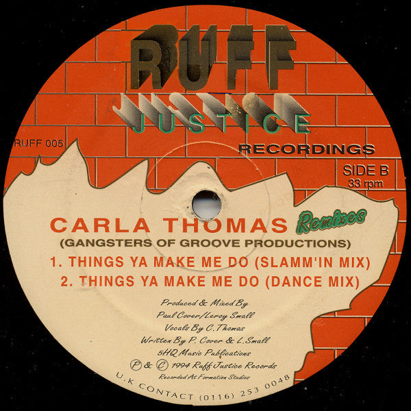 Carla Thomas (3) : Things Ya Make Me Do Remixes (12")